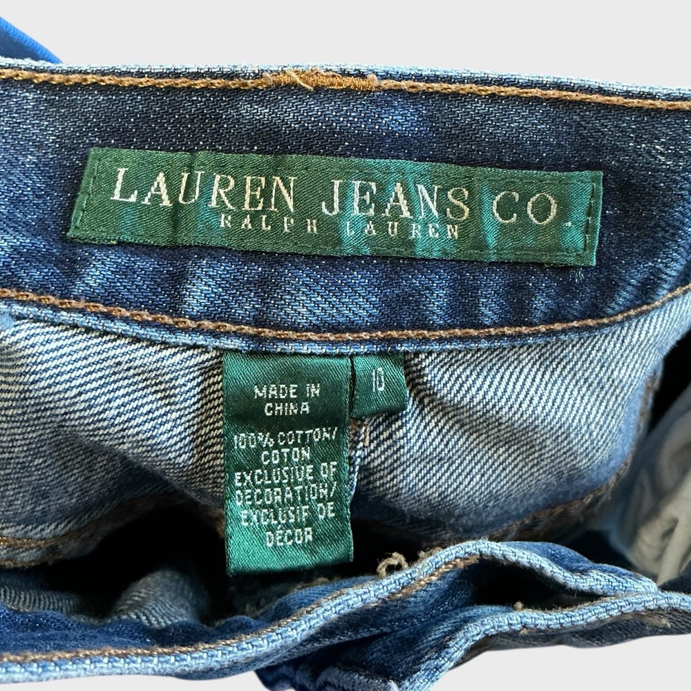 Lauren Ralph Lauren Patchwork Embroidered Jeans Women’s 10 Straight Leg - Picture 12 of 12